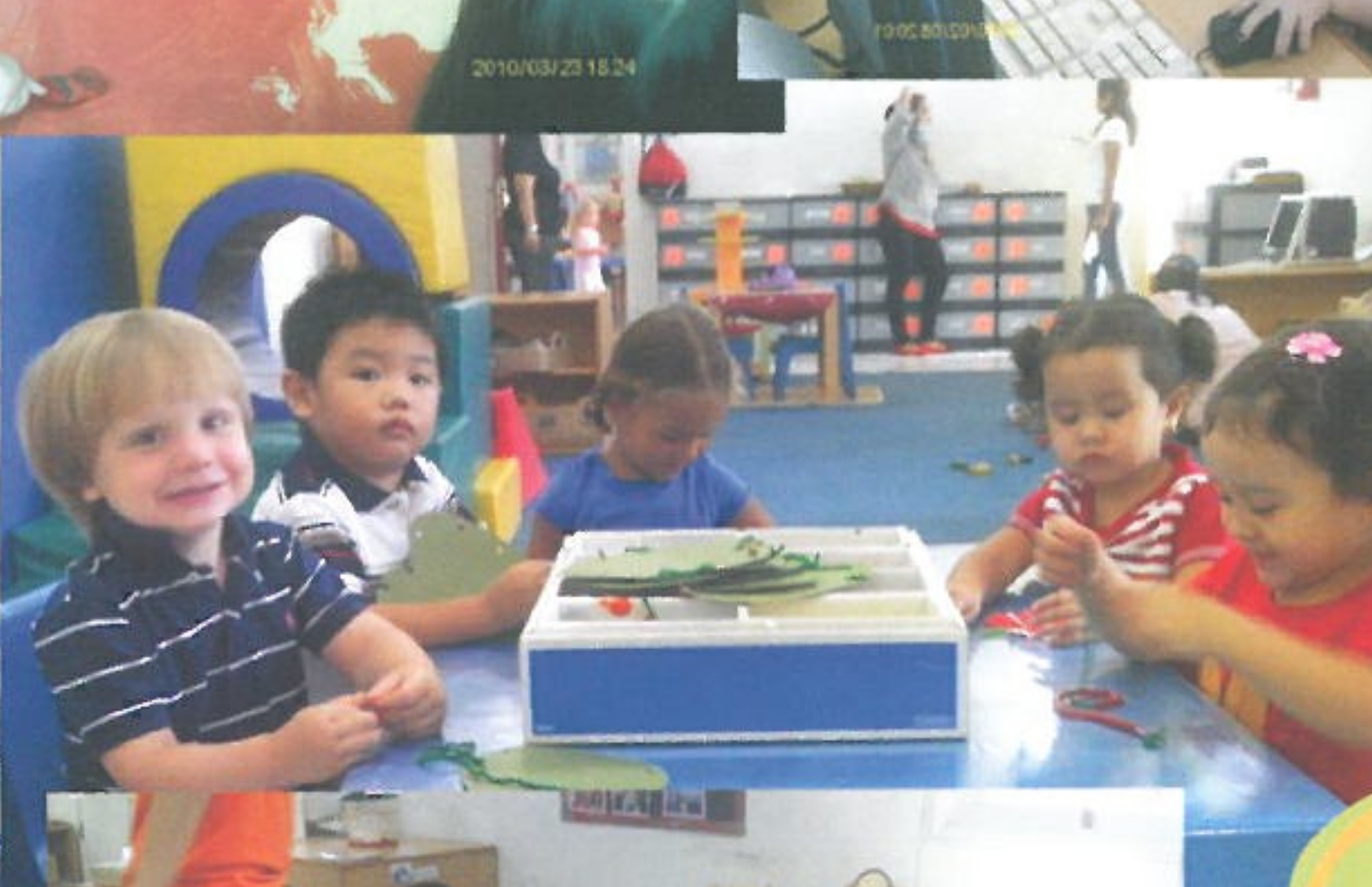 Children at Tutor Time, all smiles
